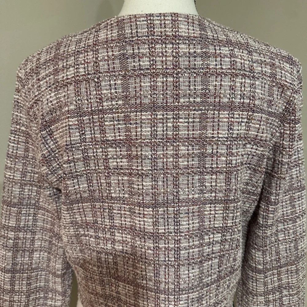 *MONTEAU* Pink Long Sleeve Cropper Blazer Size Large NWT